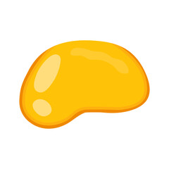 Sweet honey drips isolated on white background. Sweet honey dessert dripping. Vector illustration