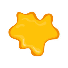 Sweet honey drips isolated on white background. Sweet honey dessert dripping. Vector illustration