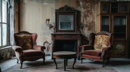 Room with antique furniture and classic design
