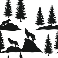 "Wolf Silhouette Vector Collection Featuring Howling, Tribal, and Wilderness Scenes for Logos, Tattoos, and Outdoor Art"