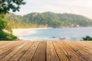 Rustic Wooden Table in Natural Setting