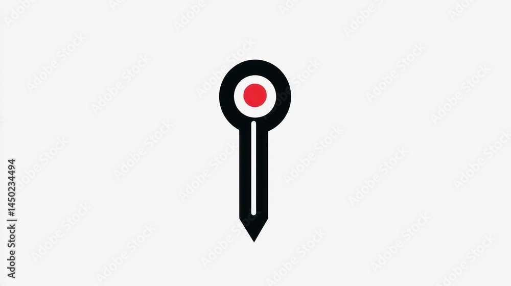Poster abstract key icon, graphic design element, simple illustration, potential use in software interface