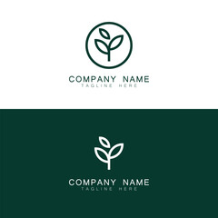 Green Tree leaf ecology nature element vector design