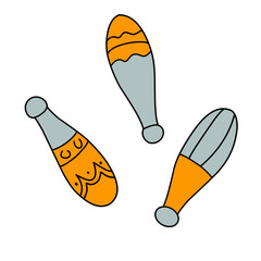 colored maracas vector illustration