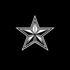 Obraz premium Five-pointed star symbol, minimalist outline, clean design for icon set