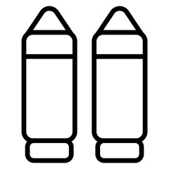 Ammo Vector Line Icon Design