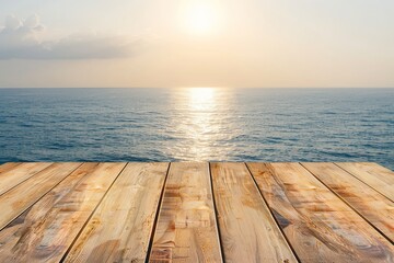 Fototapeta premium Rustic Wooden Table in Natural Setting