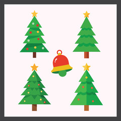 Christmas tree vector illustration holiday icon