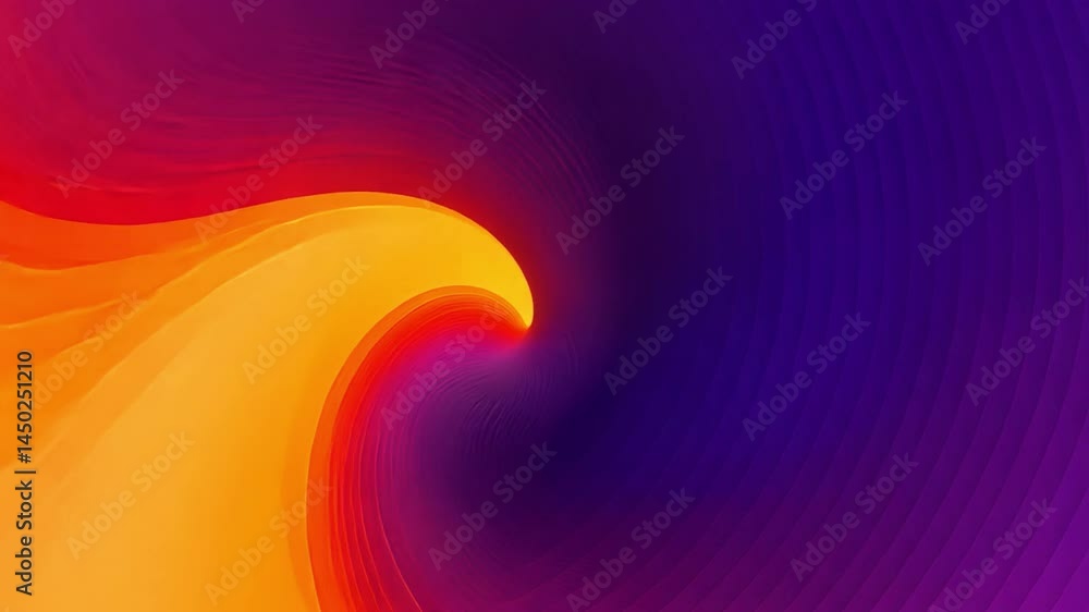 Poster vibrant abstract swirl design dynamic energy in orange and purple, creating engaging visuals that ev