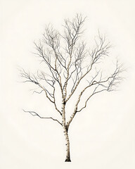 Obraz premium Highly detailed illustrations of various trees, leaves, grasses, and botanical elements, featuring realistic, minimalist, and abstract compositions on a white background.