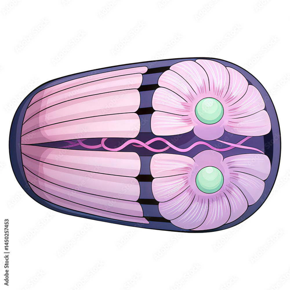 Poster neural cell transmitting signals via synaptic vesicles illustration.