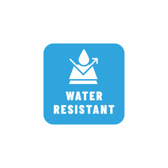 Waterproof icon, waterproof resistan, hydrophobic waterproof symbol.