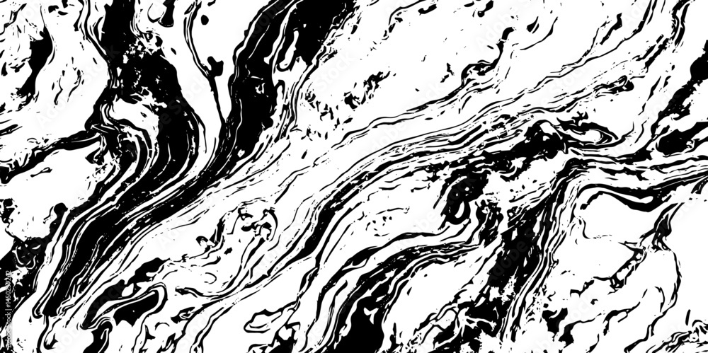 Poster a monochrome abstract image showing swirling patterns of black and white ink marbling texture backgr