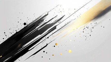 Modern Futuristic Tech Design Featuring Black Diagonal Lines and Silver Highlights on a Light Gray Background Made with Generative AI Technology