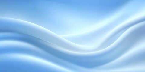 Obraz premium Smooth, flowing blue abstract waves create a serene and calming background.