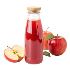 Fresh apple juice on white background png