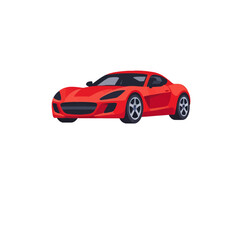 Obraz premium Red Sports Car Vector Illustration For Automotive Marketing