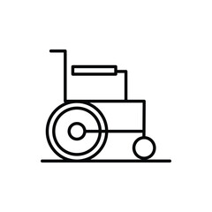 Wheelchair Icon in Black and White