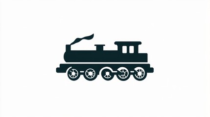 Simple silhouette of a steam train
