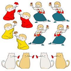 母の日用イラストセット