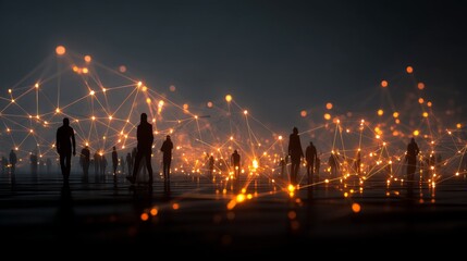 Fototapeta premium Understanding social network connections to foster stronger community engagement and relationships