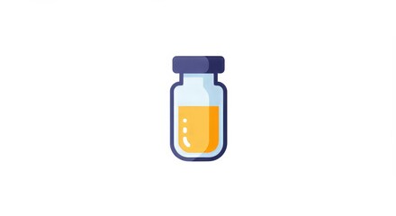 Fototapeta premium Illustrative Vial with Golden Liquid: A Symbol of Science and Medicine