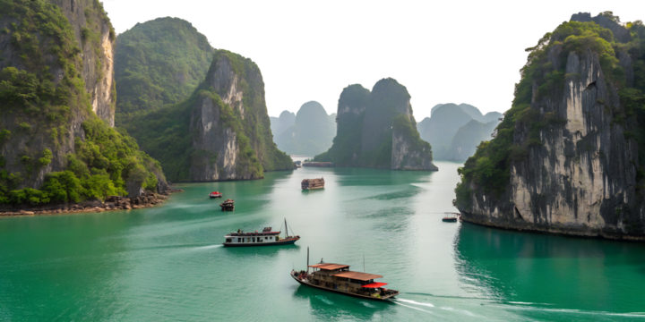 ha long bay haloing bay world heritage site isolated on white background png