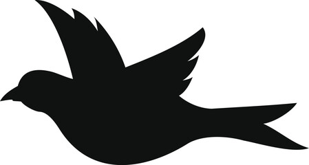 Brid Fly in the sky black design