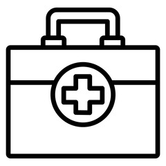 Heatstroke First Aid Vector Line Icon Design