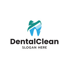 Tooth logo. Toothbrush logo isolated on white background.