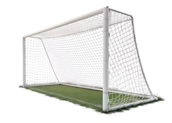 white football soccer goal net isolated on white background.png