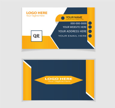 Corporate business card design template.