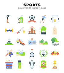 Collection of 25 Colorful Sport Icons