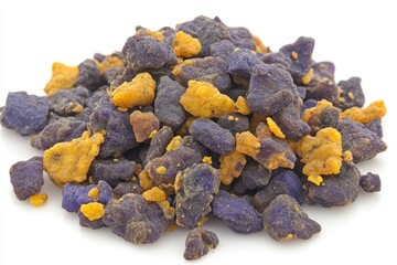 Obraz premium Colorful natural rock formation featuring purple and orange hues, ideal for artistic displays