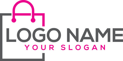 vector illustration of shopping bag logo