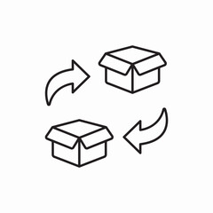 Shipping delivery service box icon vector sign