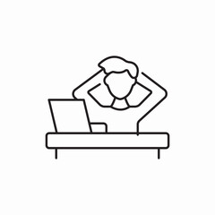 rest at work icon vector sign
