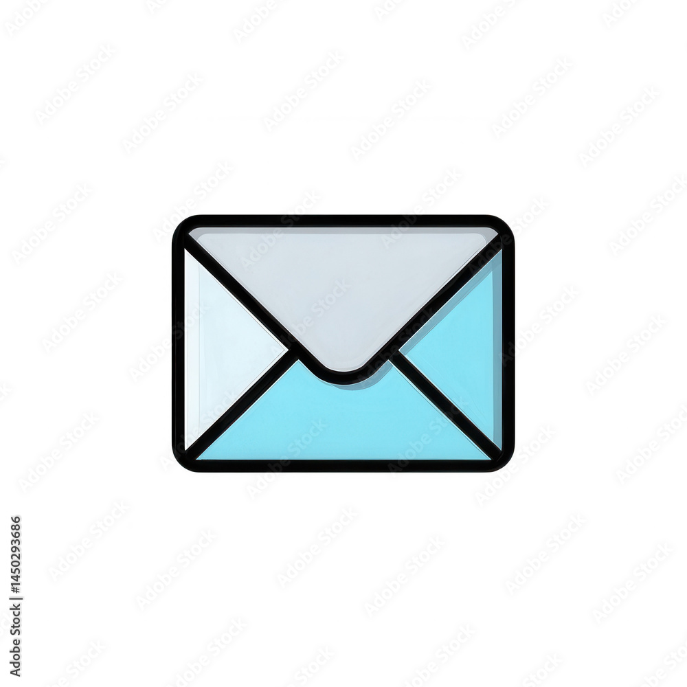 Poster email icon vector illustration message send receive mail app