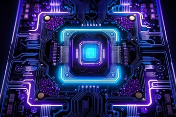 Fototapeta premium electronic circuit board procesor