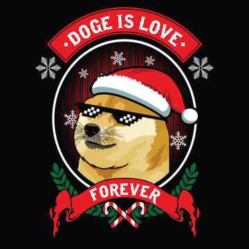 doge is love christmas ugly sweater.eps