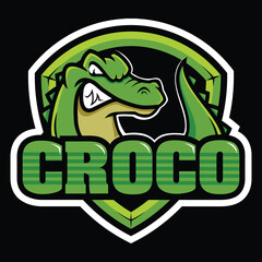 fun crocodile mascot design.eps