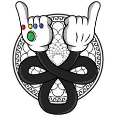 infinite hand sign symbol design.eps