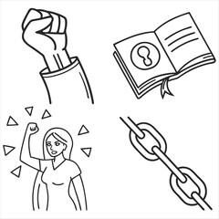 Feminist Icon Collection: Symbols of Empowerment, Equality, and Women's Rights