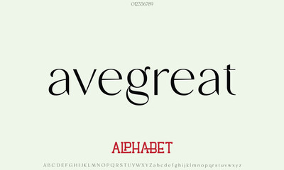 Luxury Avegreat Regular alphabet letters font for logo