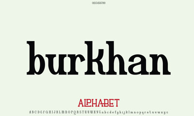 Luxury Burkhan alphabet letters font for logo