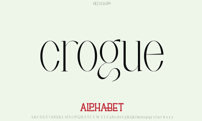 Luxury Crogue alphabet letters font for logo