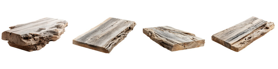 Fototapeta premium A stack of natural, weathered wooden planks. long_title:A stack of natural, weathered wooden planks with visible grain patterns and rustic, vintage