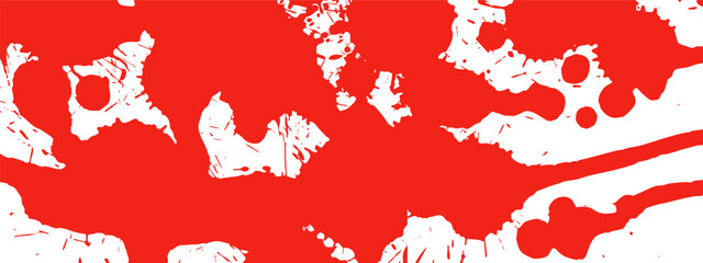 Blood spot and stain pattern. Red splashes, smudges, and spray stains for thriller or mystery themes.