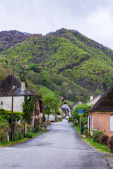Sentein Road crossing the village of Les Bordes-sur-Lez in the Couserans region of Ariège