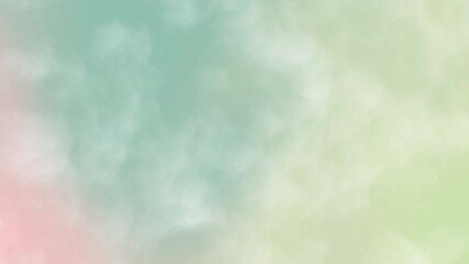 Animation Background of Pastel green and pink cloudy sky. Pastel green and pink cloudy sky, perfect for springthemed designs, background for inspirational quotes, calming social media posts.